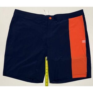 Rhone Barrier Swim Shorts Mens XXL Navy Emberglow Orange Colorblock 6 Inseam NEW